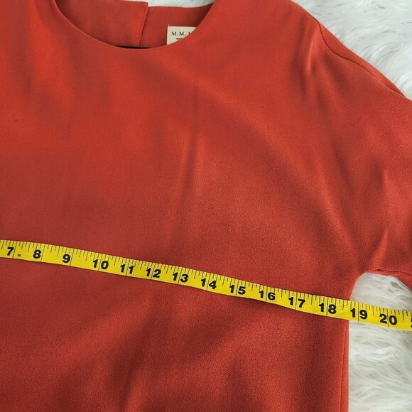 MM LaFleur Sheath Silvia Dress Women size M Orange brown brick Pockets - Picture 7 of 16